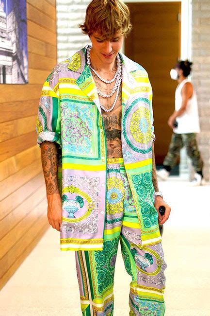 justin bieber versace outfit popstar|justin bieber looks.